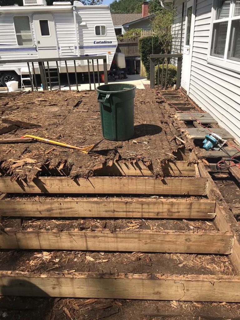 Suffolk County, Long Island, NY backyard composite deck and repairs