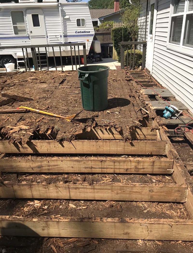 Suffolk County, Long Island, NY backyard composite deck and repairs