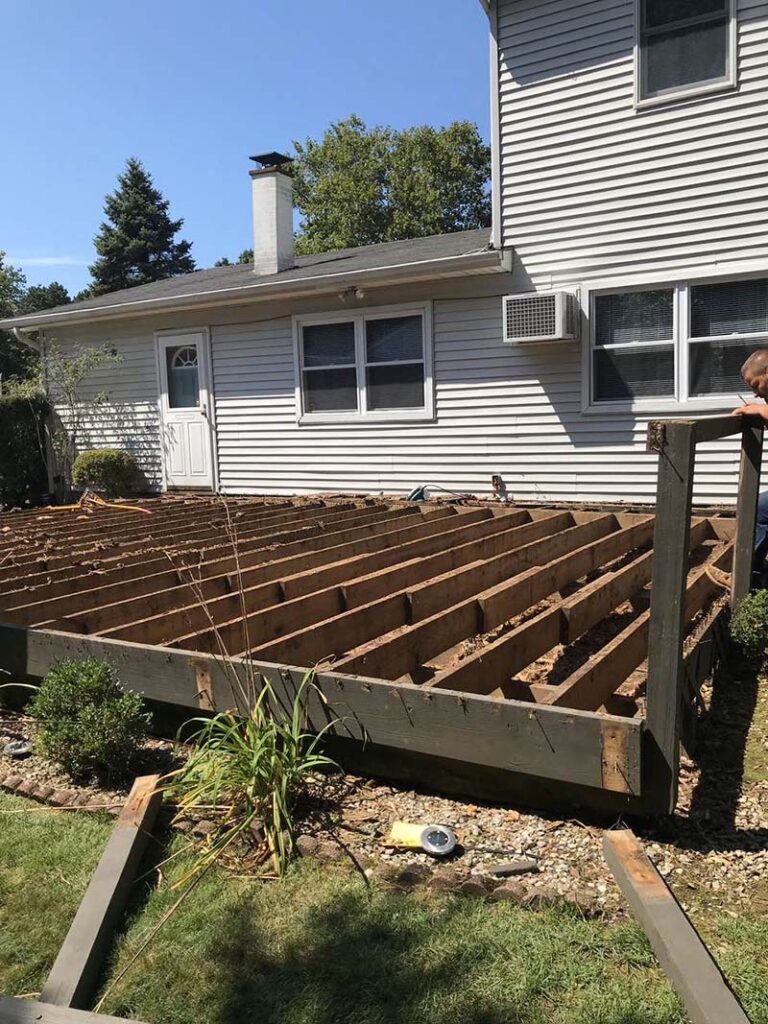 Suffolk County, Long Island, NY backyard composite deck and repairs