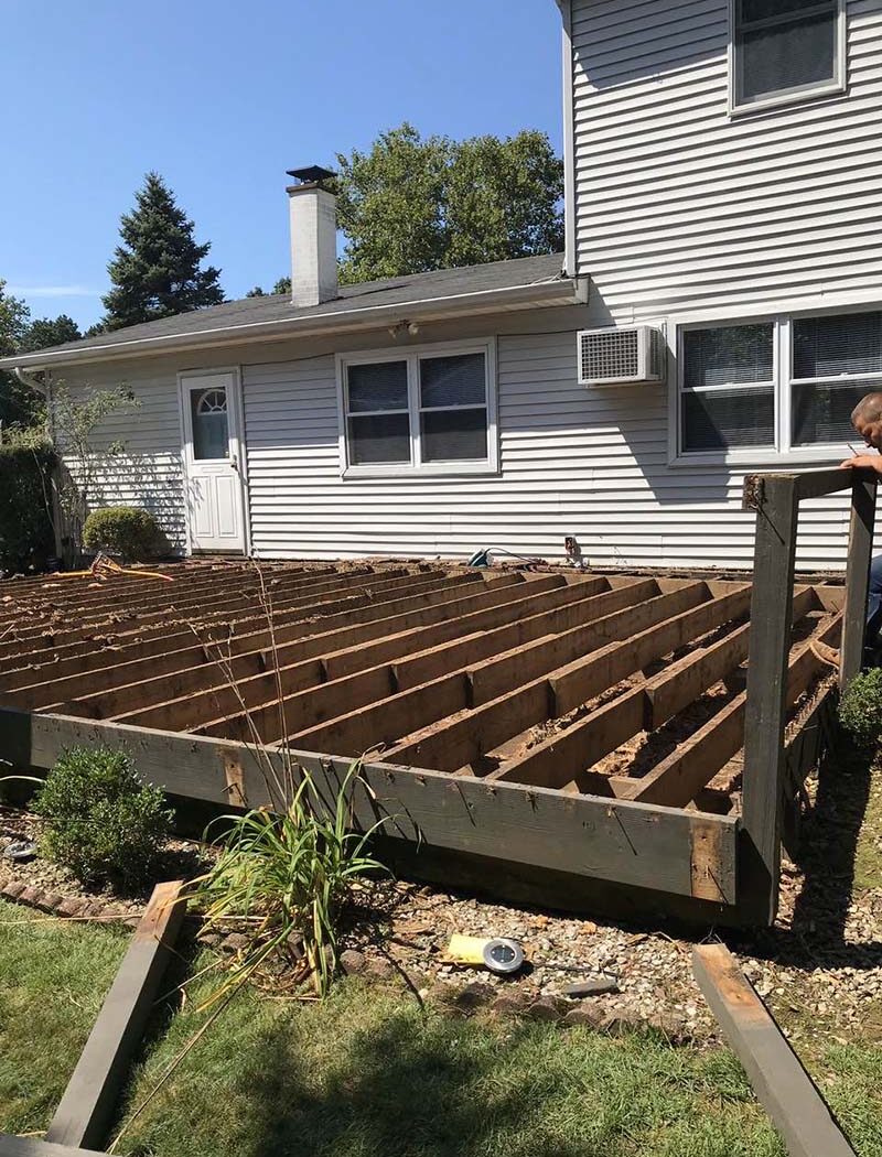 Suffolk County, Long Island, NY backyard composite deck and repairs