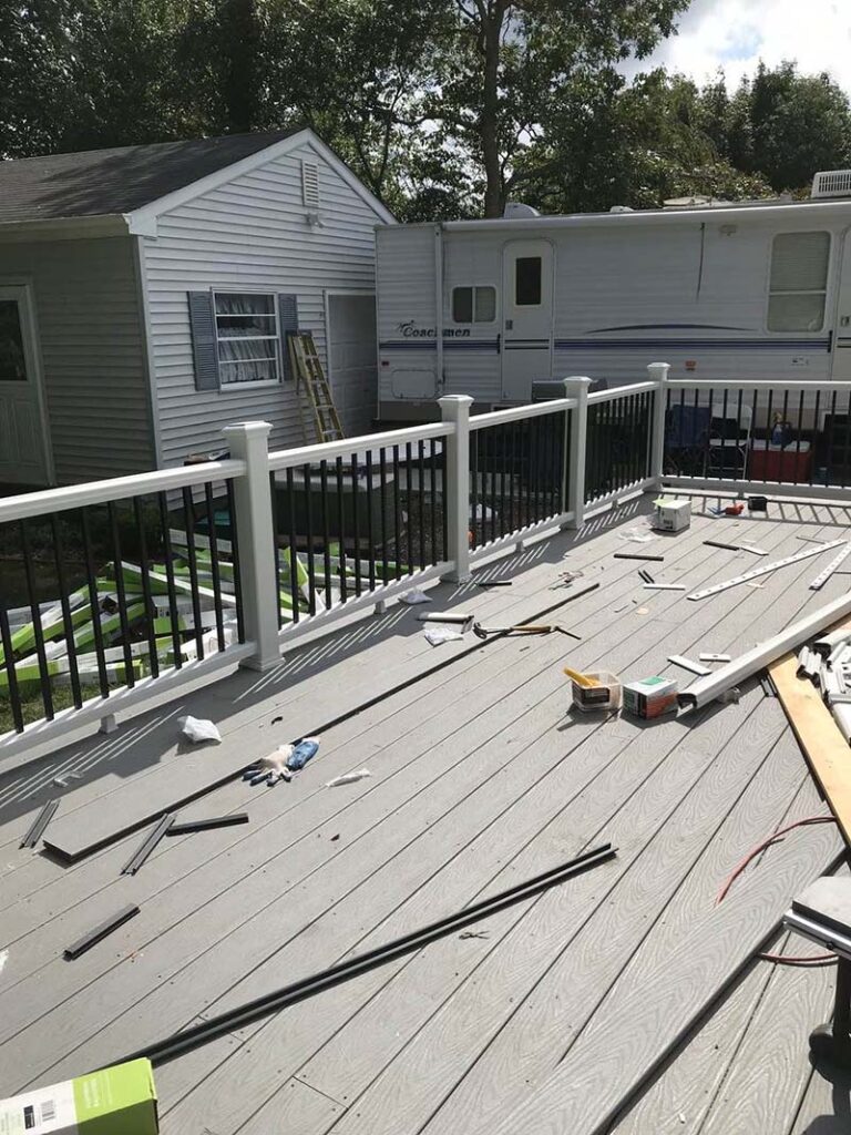 Suffolk County, Long Island, NY backyard composite deck and repairs