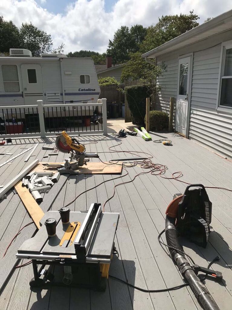 Suffolk County, Long Island, NY backyard composite deck and repairs