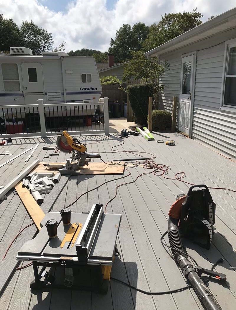 Suffolk County, Long Island, NY backyard composite deck and repairs