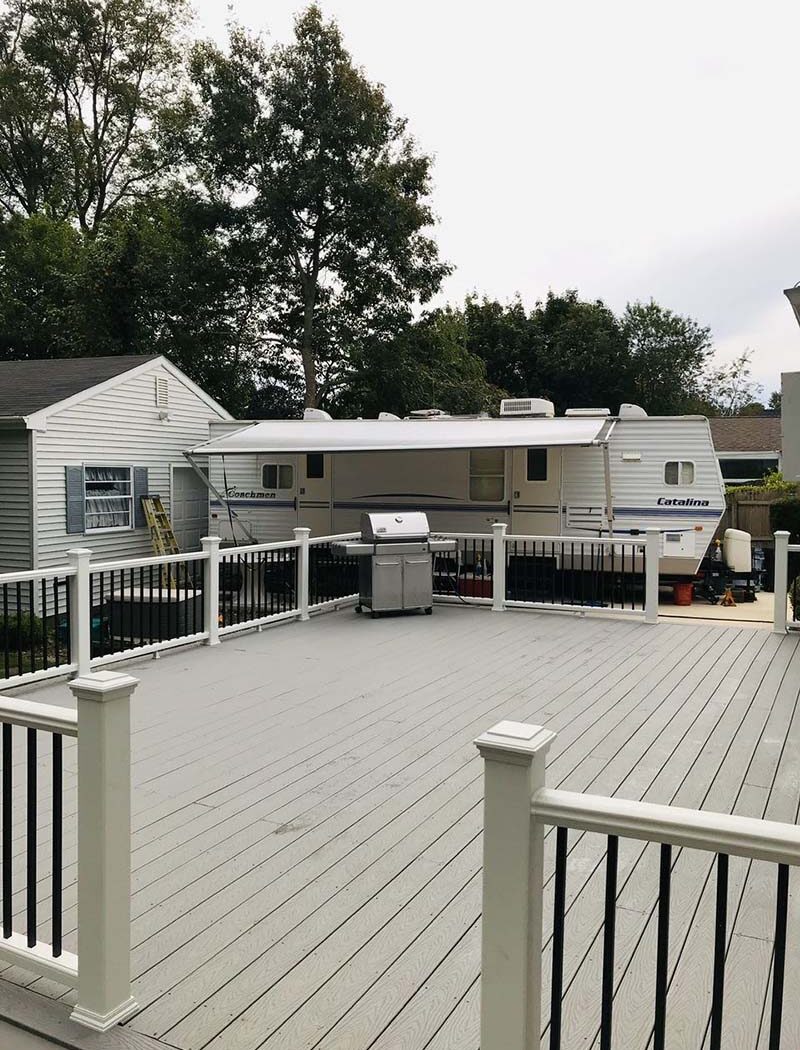 Suffolk County, Long Island, NY backyard composite deck and repairs