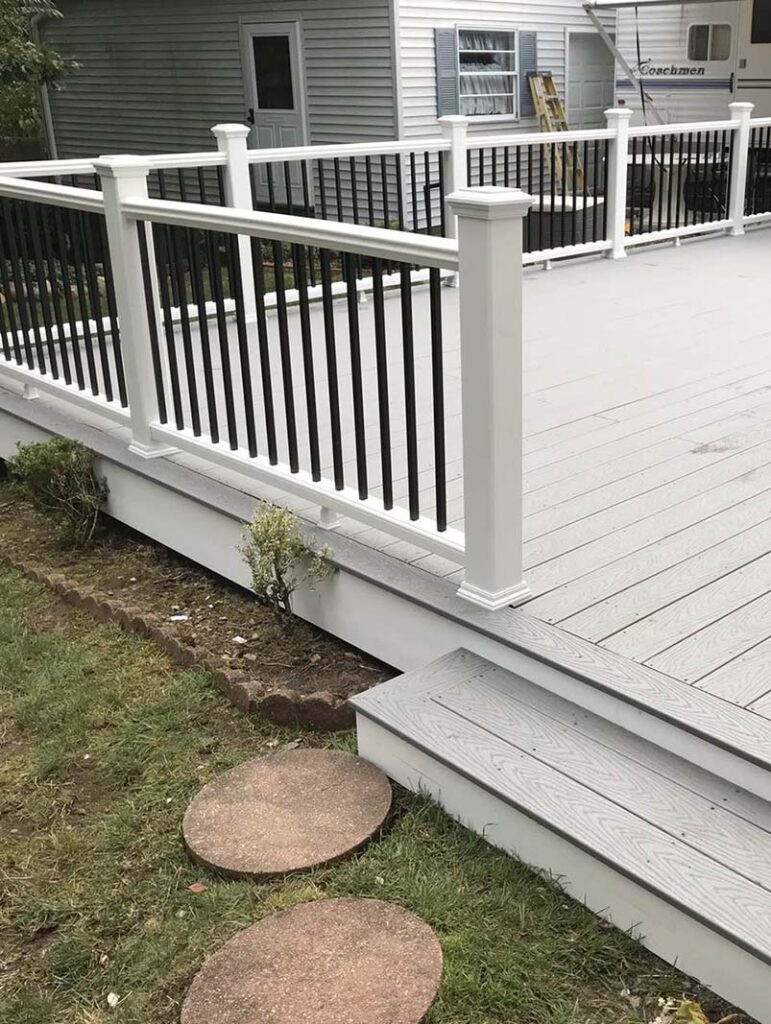 Suffolk County, Long Island, NY backyard composite deck and repairs