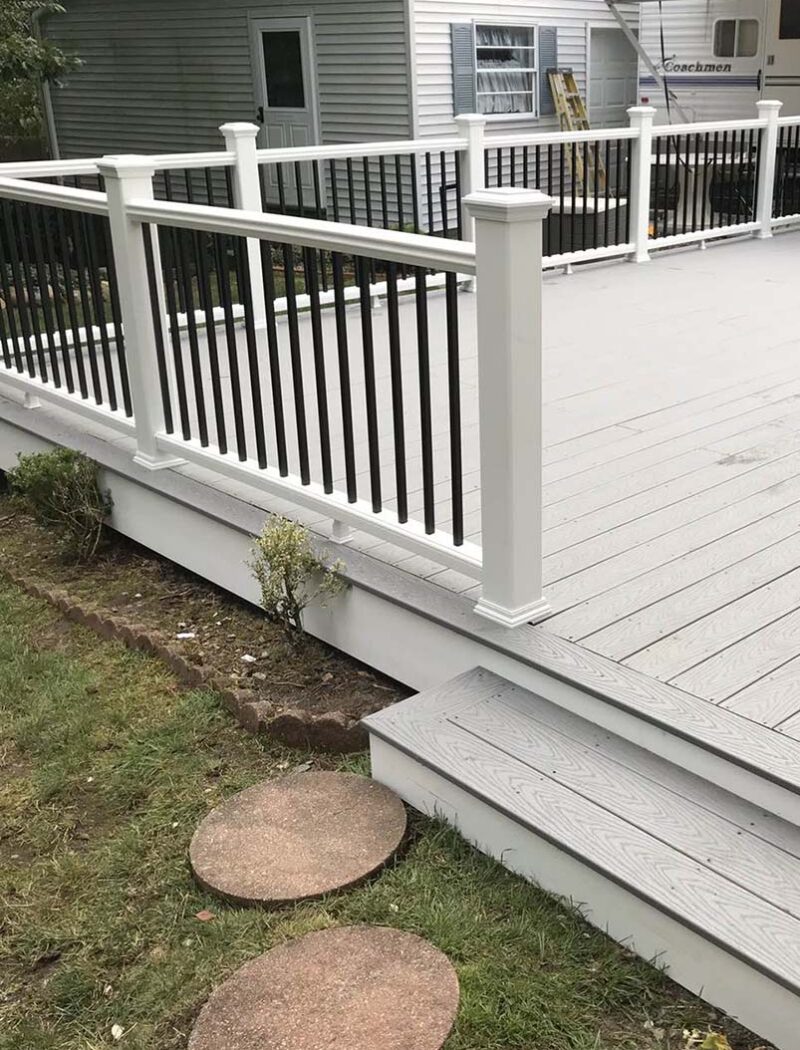 Suffolk County, Long Island, NY backyard composite deck and repairs