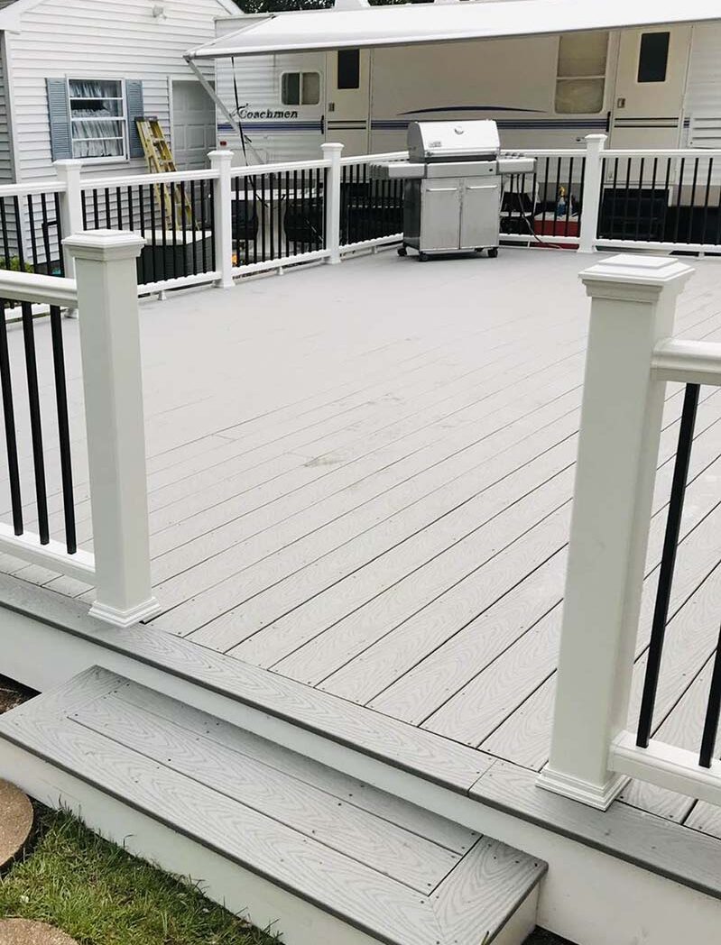 Suffolk County, Long Island, NY backyard composite deck and repairs