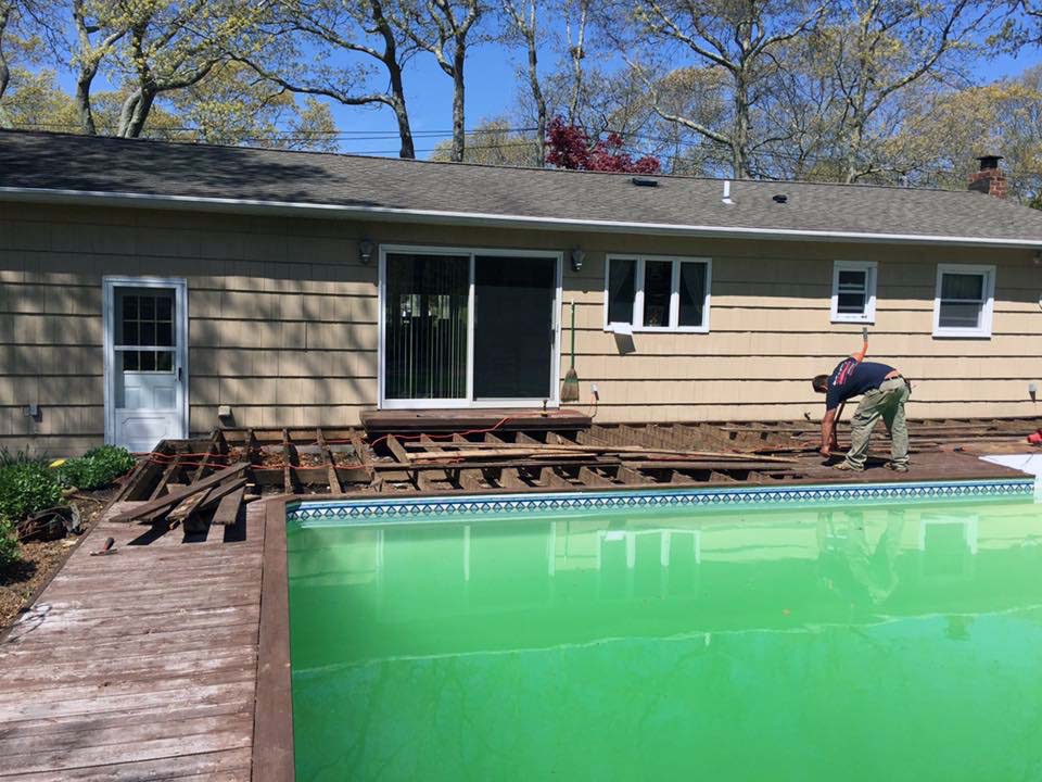 Suffolk, Long Island, NY pool deck and repairs