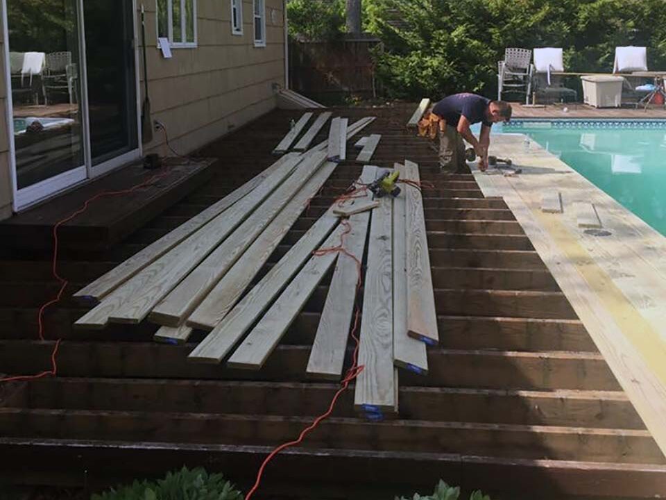 Suffolk, Long Island, NY pool deck and repairs