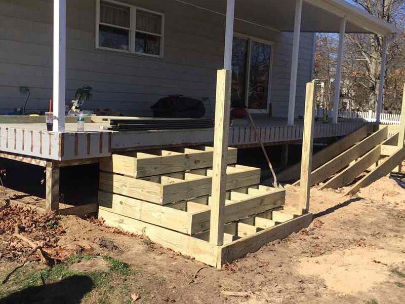 Suffolk County, Long Island, NY backyard composite deck and repairs